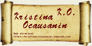 Kristina Očaušanin vizit kartica